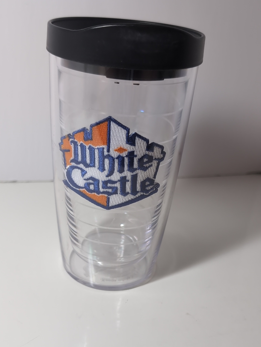 16 Oz Tervis - White Castle Tumbler in Clear with Black Lid